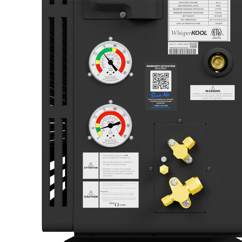 WhisperKOOL 220V Advanced H.E. Condenser wall mounted